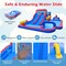 Bounce House with Dual Water Slides and 2 Water Cannons – 680W Blower Included